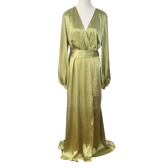 ELLIATT Revolve Kai Maxi Dress Women L Green Formal Wedding Guest Gown Timeless - Picture 1 of 16